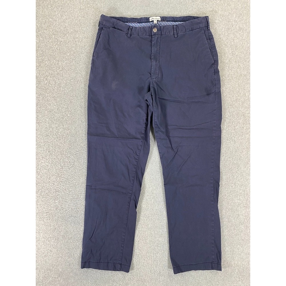 Men's Peter Millar Cotton Silk Blend Chino Pants Size 36 Navy Blue‎ (MS20B50)